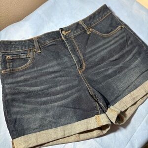 Time and Tru Dark Blue Jean Shorts